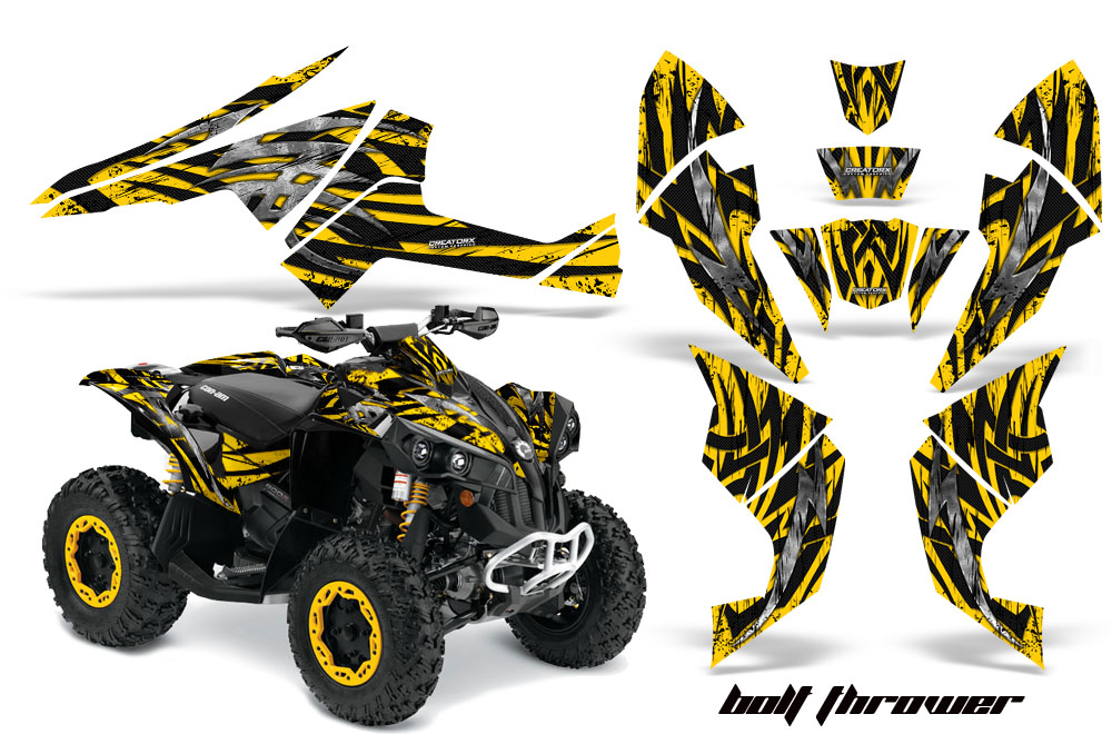 Can-Am Renegade 800 Graphics Kit Bolt Thrower Yellow BB